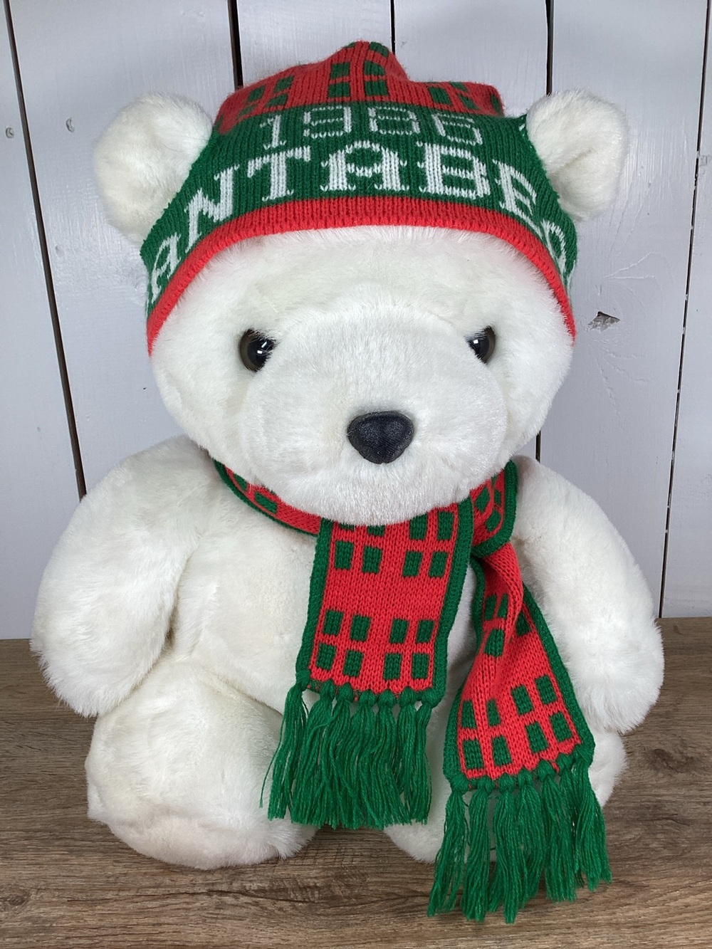 1986 SANTA BEAR Dayton Hudson Christmas Plush w/Hat and Scarf